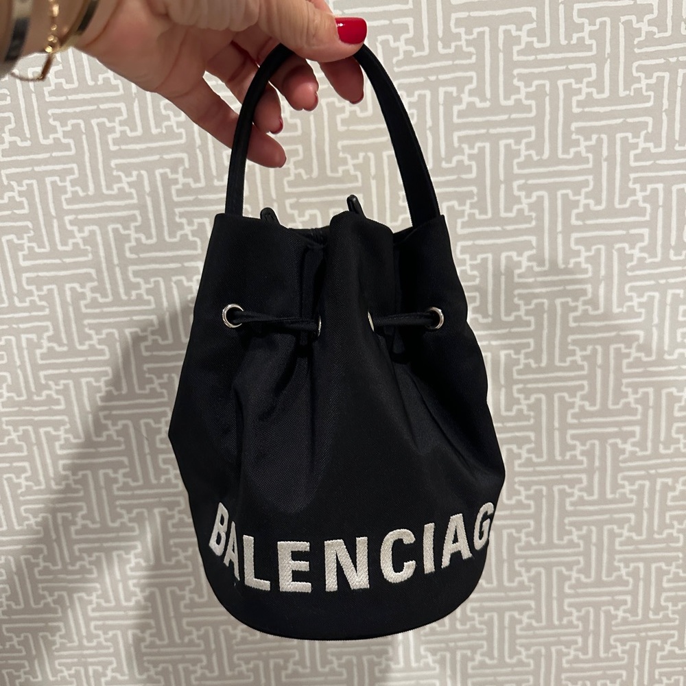 Balenciaga Woman’s Wheel Drawstring XS Bag